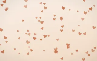 Terracotta Hearts — light orange and beige cute background
