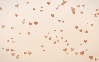 Terracotta Hearts III — light orange and beige cute background, variation III