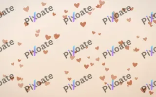 Terracotta Hearts III — light orange and beige cute background, variation III