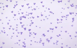 Wisteria Hearts Dense — light purple and white cute background