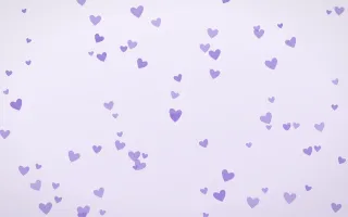Wisteria Hearts II — light purple and white cute background, variation II