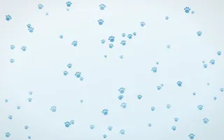 Arctic Frost Paws III — light blue and white cute background, variation III