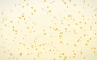 Buttercream Paws Dense — light gold, yellow and white cute background