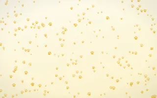 Buttercream Paws Dense II — light gold, yellow and white cute background, variation II