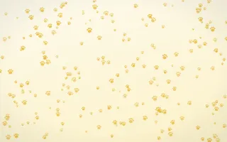 Buttercream Paws Dense III — light gold, yellow and white cute background, variation III