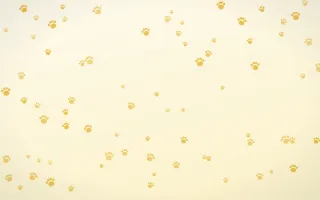 Buttercream Paws II — light gold, yellow and white cute background, variation II