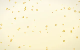 Buttercream Paws III — light gold, yellow and white cute background, variation III