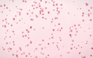 Cherry Soda Paws Dense II — light red and white cute background, variation II