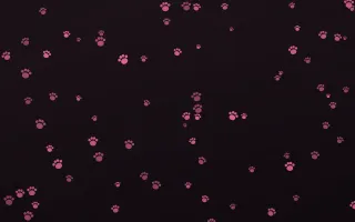Flamingo Noir Paws — dark pink and black cute background