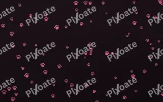 Flamingo Noir Paws — dark pink and black cute background