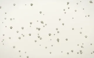 Fresh Linen Paws II — light yellow and white cute background, variation II