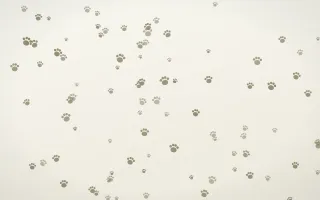 Fresh Linen Paws III — light yellow and white cute background, variation III