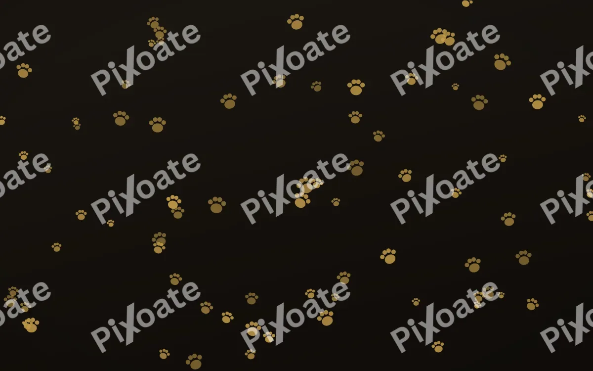 Golden Noir Paws — dark gold, yellow and black cute background
