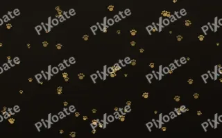 Golden Noir Paws — dark gold, yellow and black cute background