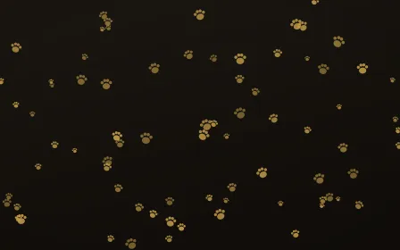 Golden Noir Paws — dark gold, yellow and black cute background