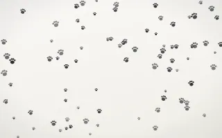Inkline Paws II — light grey and white cute background, variation II