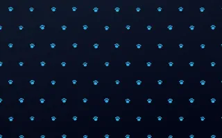 Midnight Paws — dark blue cute background