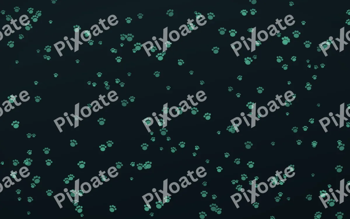 Midnight Garden Paws Dense — dark green and black cute background