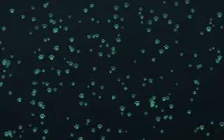 Midnight Garden Paws Dense II — dark green and black cute background, variation II