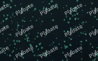 Midnight Garden Paws Dense III — dark green and black cute background, variation III