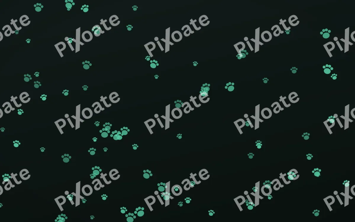 Mint Noir Paws — dark green and black cute background