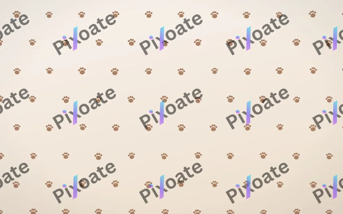 Mocha Milk Paws Tiled — light orange and white cute background