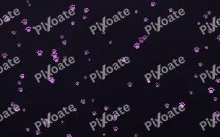Neon Noir Paws — dark purple, teal and black cute background