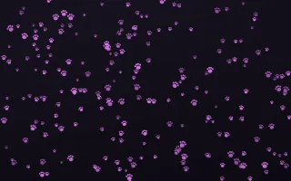 Neon Noir Paws Dense — dark purple, teal and black cute background