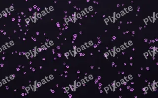 Neon Noir Paws Dense — dark purple, teal and black cute background