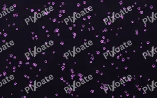 Neon Noir Paws Dense II — dark purple, teal and black cute background, variation II