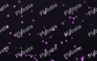 Neon Noir Paws III — dark purple, teal and black cute background, variation III