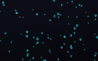 Neonline Paws — dark teal, pink and black cute background