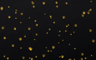 Noir Gold Paws — dark gold, brown and black cute background