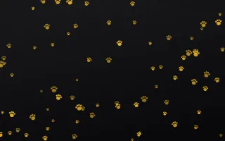 Noir Gold Paws II — dark gold, brown and black cute background, variation II