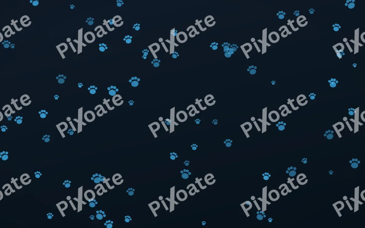 Ocean Ink Paws — dark blue cute background