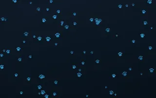Ocean Ink Paws — dark blue cute background