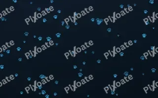 Ocean Ink Paws — dark blue cute background