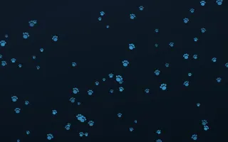 Ocean Ink Paws II — dark blue cute background, variation II