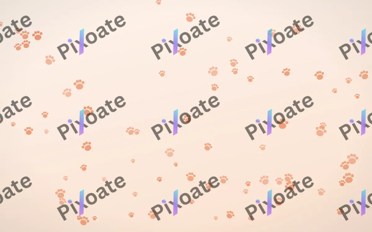 Peach Fuzz Paws — light orange and white cute background