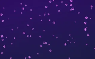 Plum Paws II Plum Paws II — dark purple cute background, variation II
