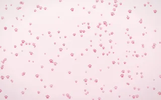 Rosewater Paws Dense — light pink and white cute background