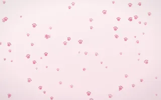 Rosewater Paws II — light pink and white cute background, variation II