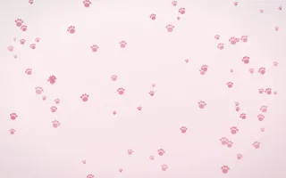 Rosewater Paws III — light pink and white cute background, variation III