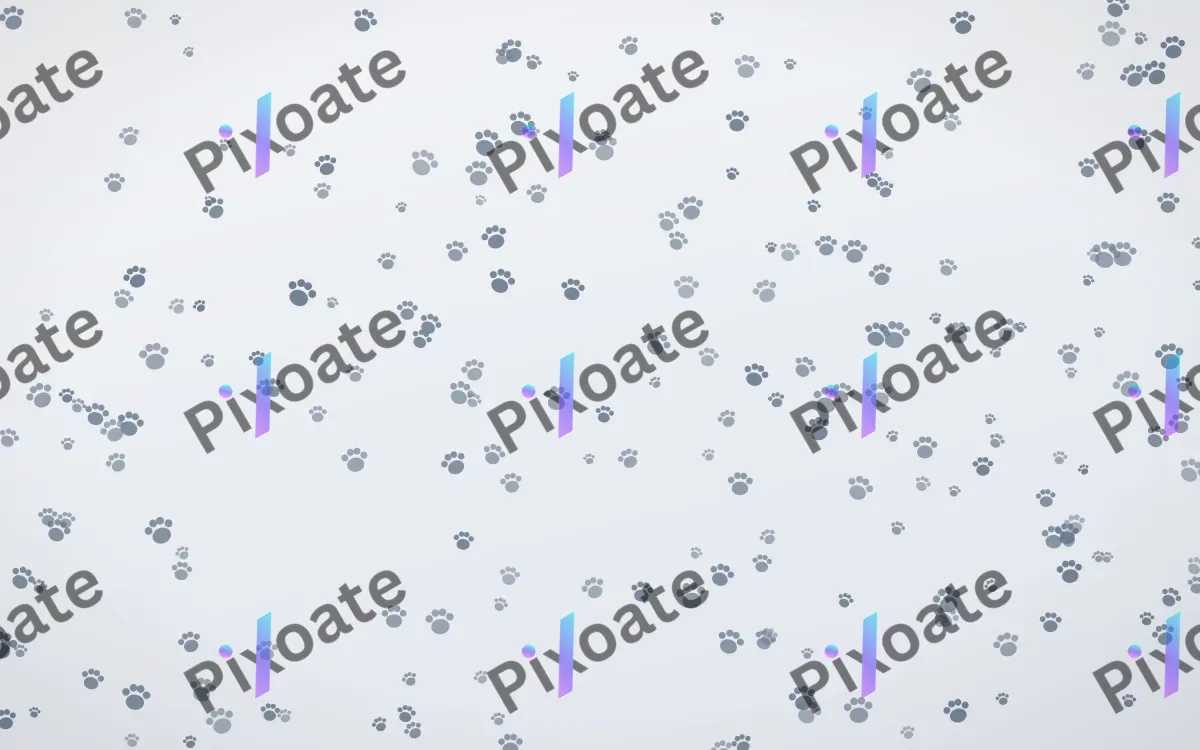 Slate Mist Paws Dense — light blue and white cute background