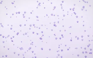 Wisteria Paws Dense II — light purple and white cute background, variation II