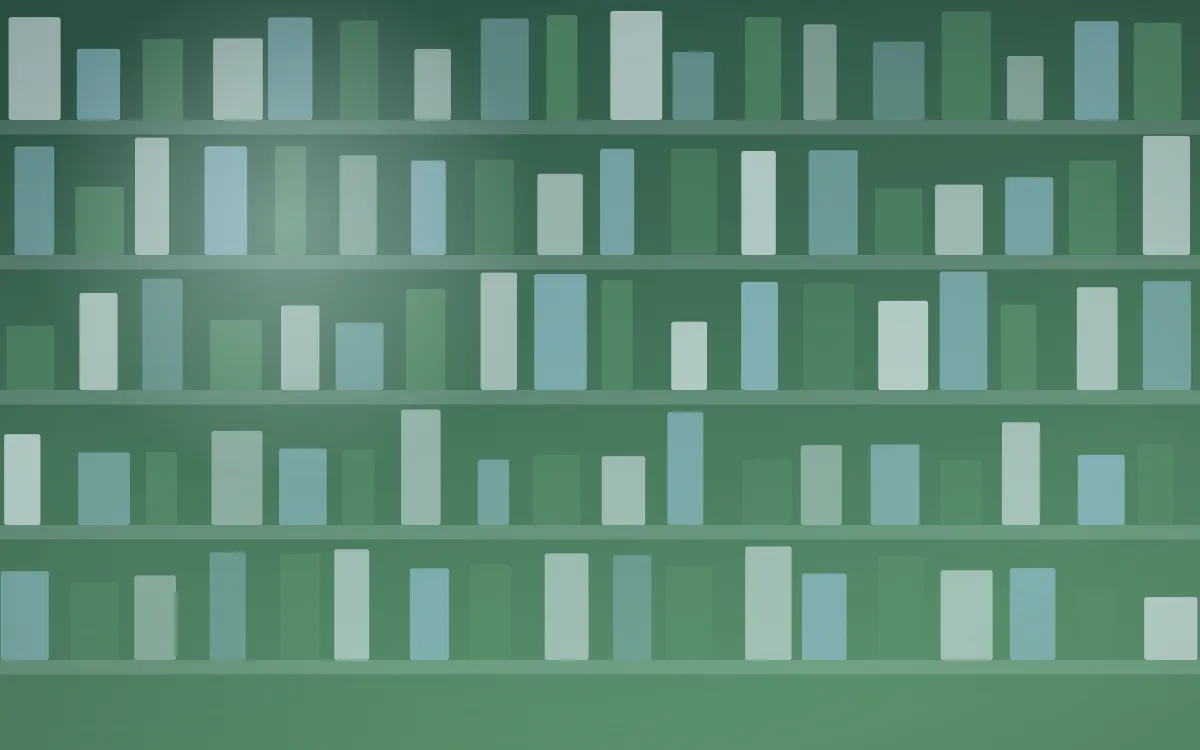 Clear Day Dark Academia — light blue and green dark-academia background
