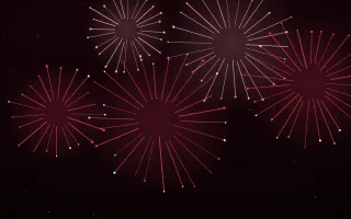 Crimson Celebration — dark black and red firework background