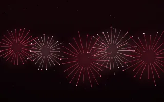 Crimson Celebration II — dark black and red firework background, variation II