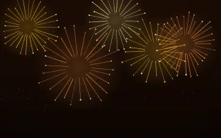 Diwali Lights II — dark black, gold and orange firework background, variation II