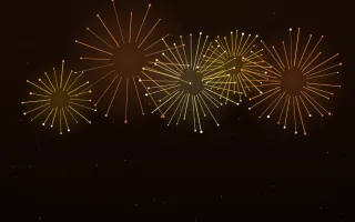 Diwali Lights III — dark black, gold and orange firework background, variation III